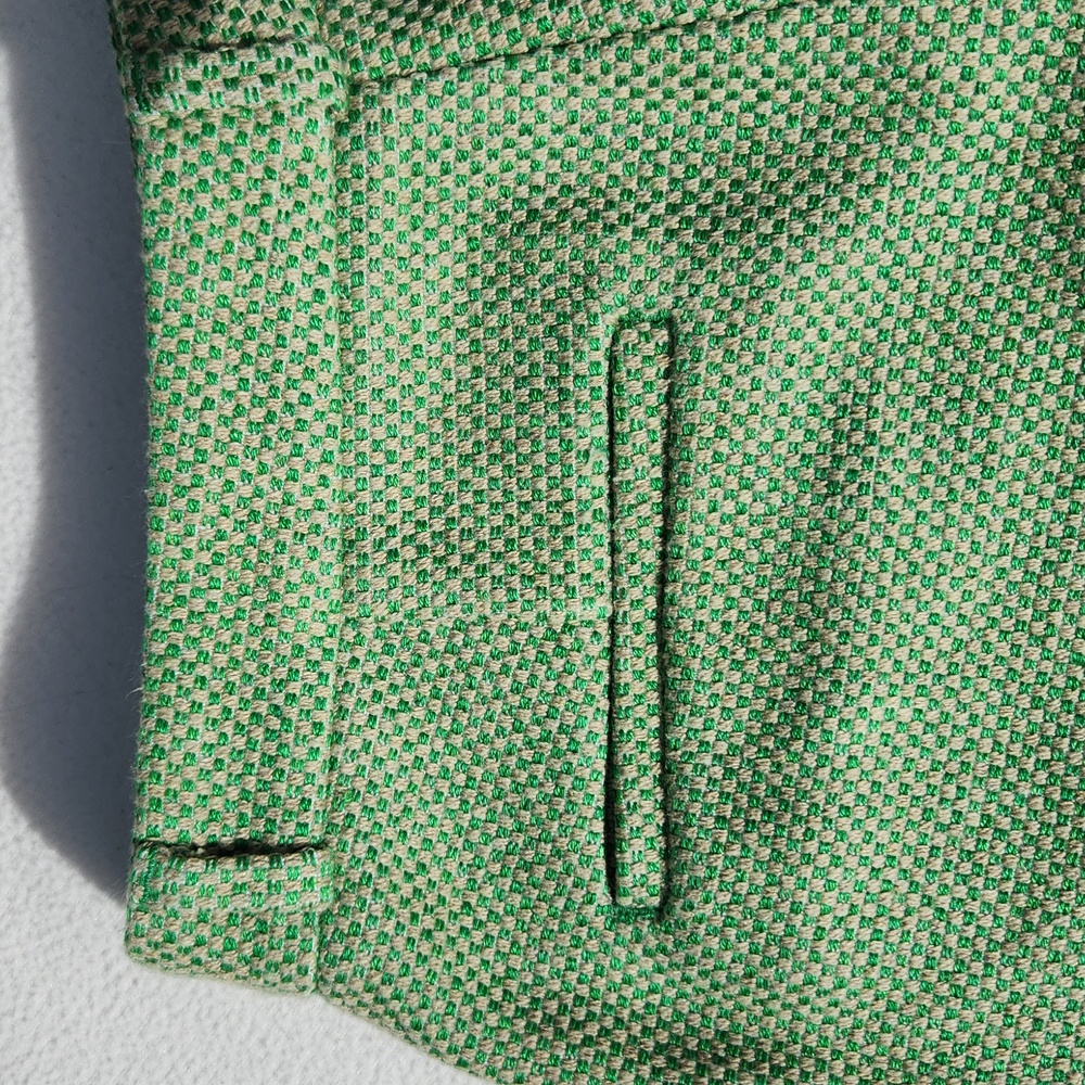 Banana Republic Basketweave Shorts - Green & Tan Sz 00 Petite - Picture 4 of 10